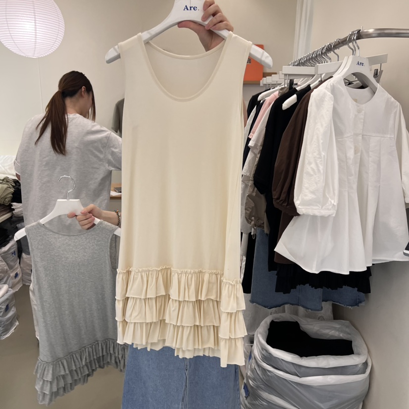 ARE韓國直郵㊣東大門實拍女裝新品熱賣時尚25春夏推薦吊帶背心ARE YOU/ARE吊帶/背心圖色2