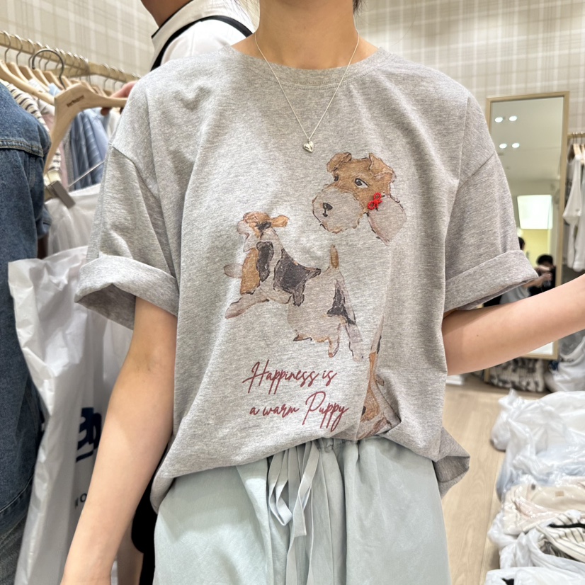 OURMOMENT韓國直郵㊣女裝新款人氣熱賣休閑時尚推薦25春夏T恤OURMOMENTT恤圖色2
