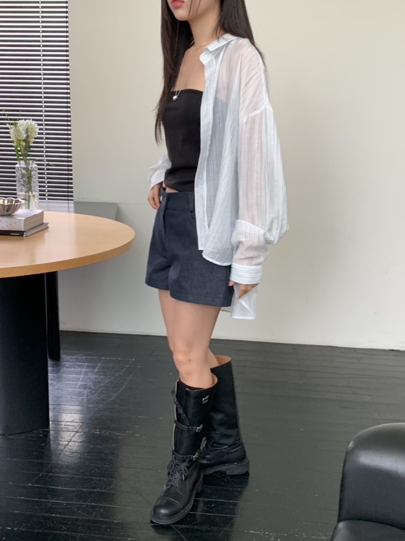 MURMUR韓國㊣直郵東大門代購女裝新款時尚推薦25春夏襯衫蕾絲衫MURMUR襯衫/蕾絲衫