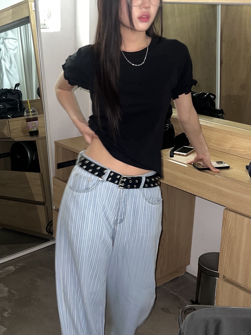 SUNDER MARKET韓國㊣直郵東大門代購女裝新品25春夏熱賣T恤SUNDER MARKETT恤