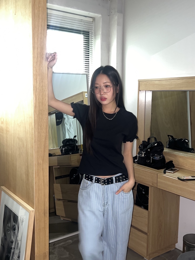 SUNDER MARKET韓國㊣直郵東大門代購女裝新品25春夏熱賣T恤SUNDER MARKETT恤