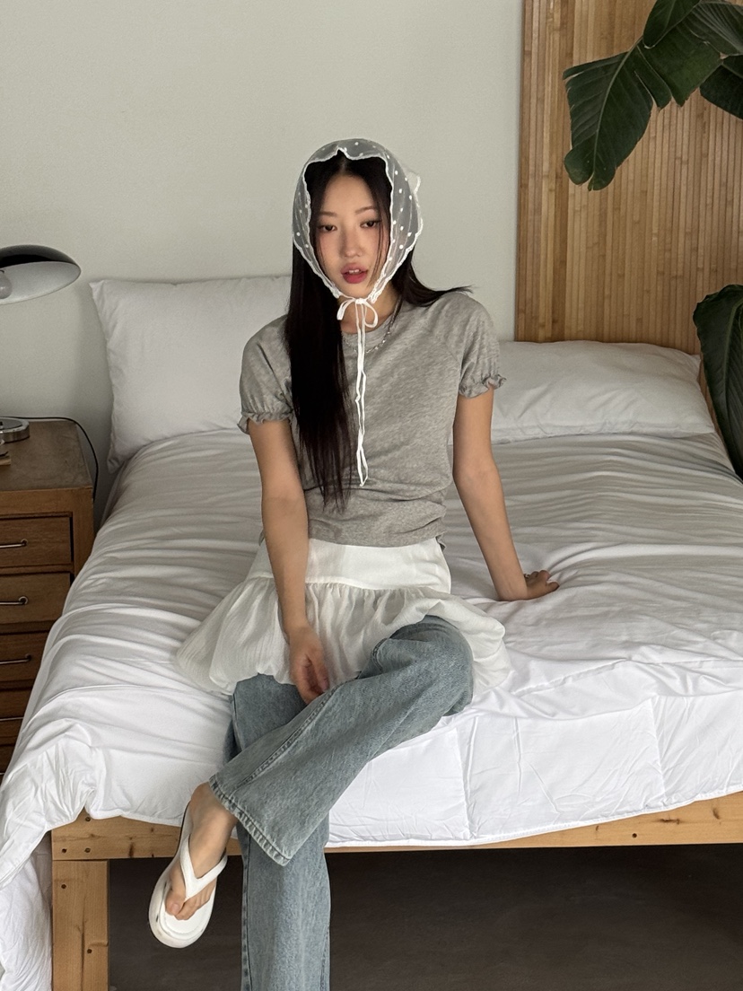 SUNDER MARKET韓國㊣直郵東大門代購女裝新品25春夏熱賣T恤SUNDER MARKETT恤