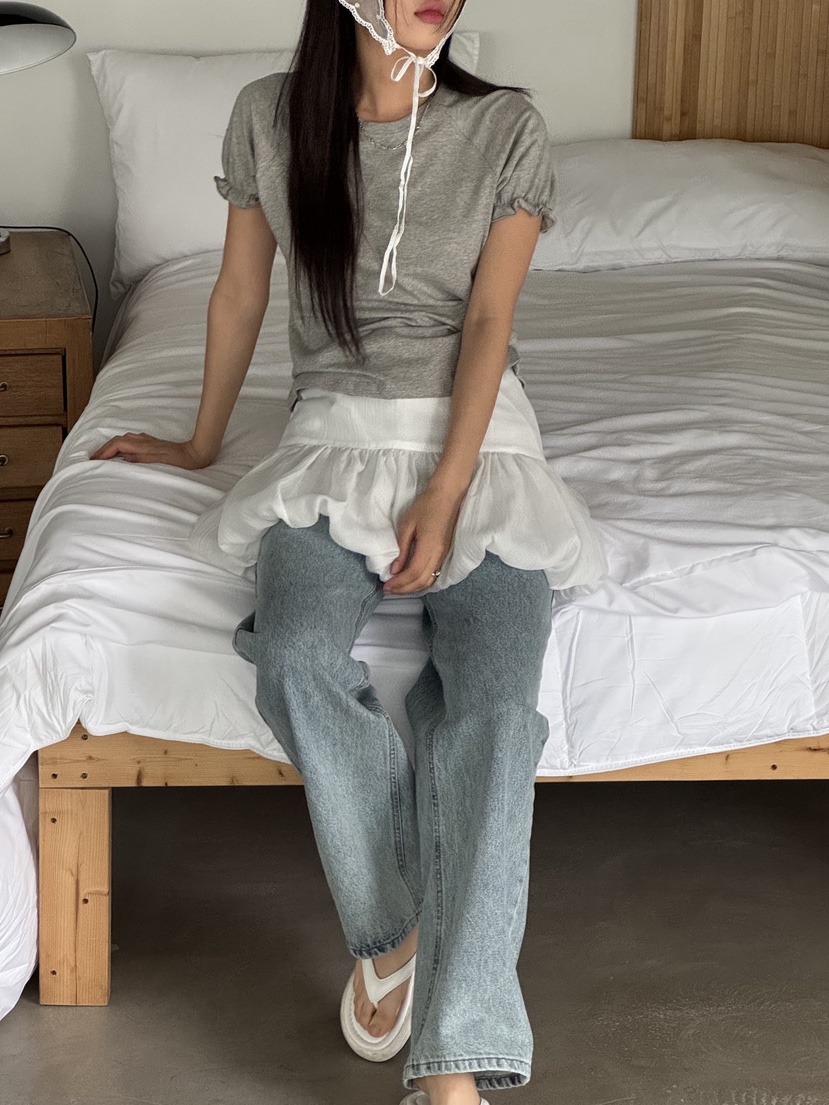 SUNDER MARKET韓國㊣直郵東大門代購女裝新品25春夏熱賣T恤SUNDER MARKETT恤