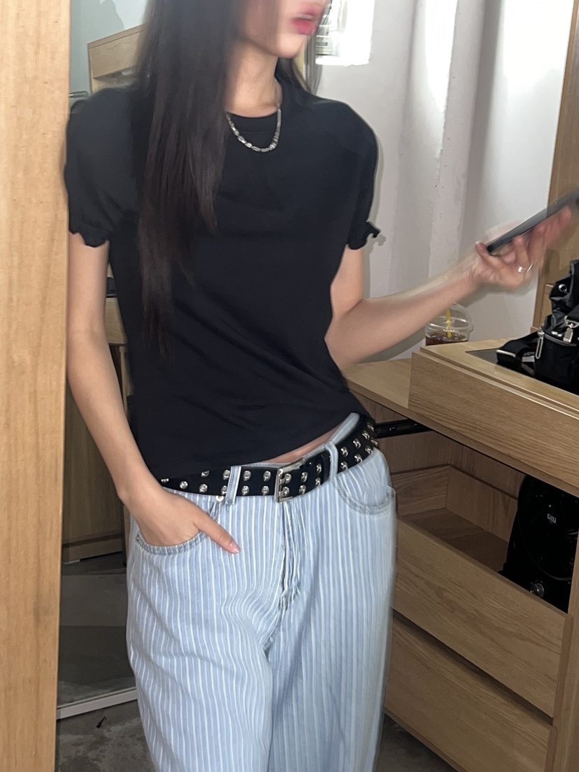 SUNDER MARKET韓國㊣直郵東大門代購女裝新品25春夏熱賣T恤SUNDER MARKETT恤圖色3