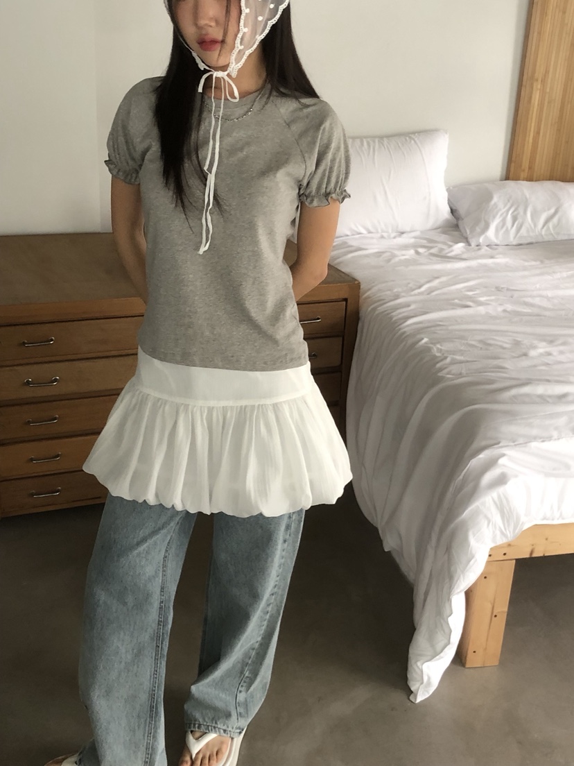 SUNDER MARKET韓國㊣直郵東大門代購女裝新品25春夏熱賣T恤SUNDER MARKETT恤圖色4