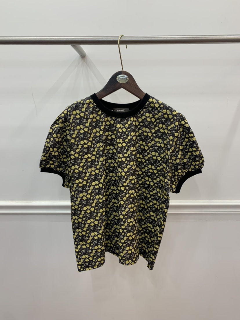 CAMEL-P直郵韓國代購㊣女裝新品25春夏T恤Came_l 家T恤圖色3