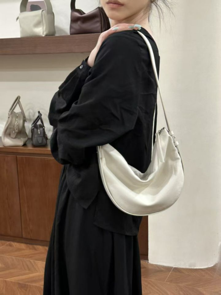 TROUVAILLE直郵韓國代購㊣女裝新款時尚人氣單肩斜跨包牛皮TROUVAILLE單肩/斜跨包