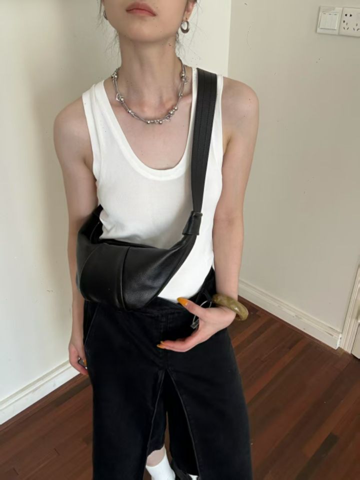 TROUVAILLE直郵韓國代購㊣女裝新品人氣休閑單肩斜跨包牛皮TROUVAILLE單肩/斜跨包