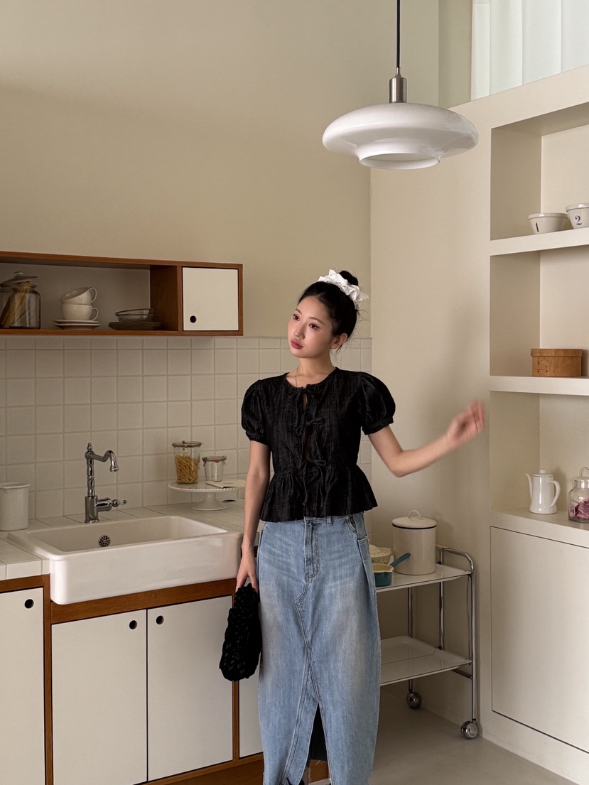 SUNDER MARKET韓國直郵㊣東大門實拍女裝新品熱賣休閑長裙SUNDER MARKET長裙