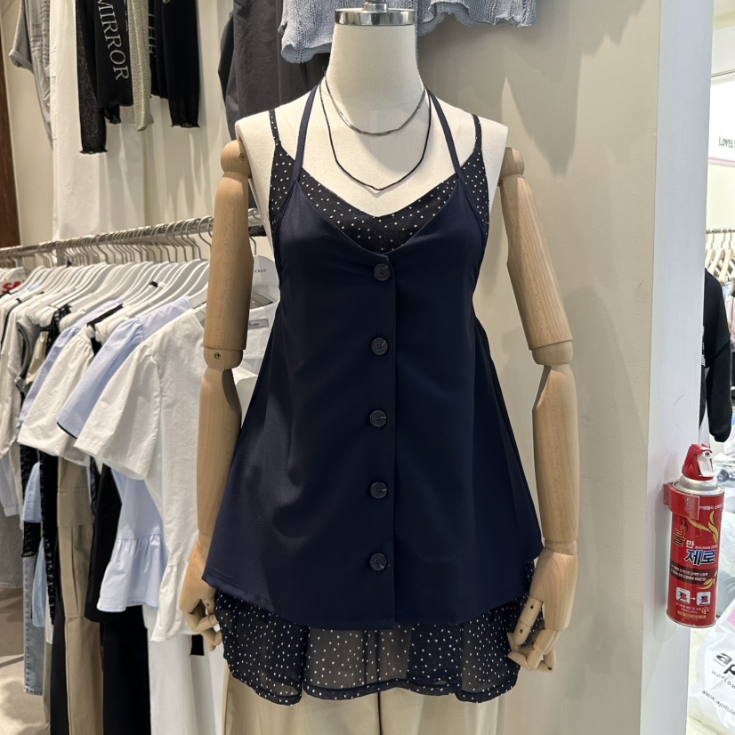 BUCKLE韓國直郵㊣東大門實拍女裝新品時尚休閑推薦吊帶背心BUCKLE吊帶/背心