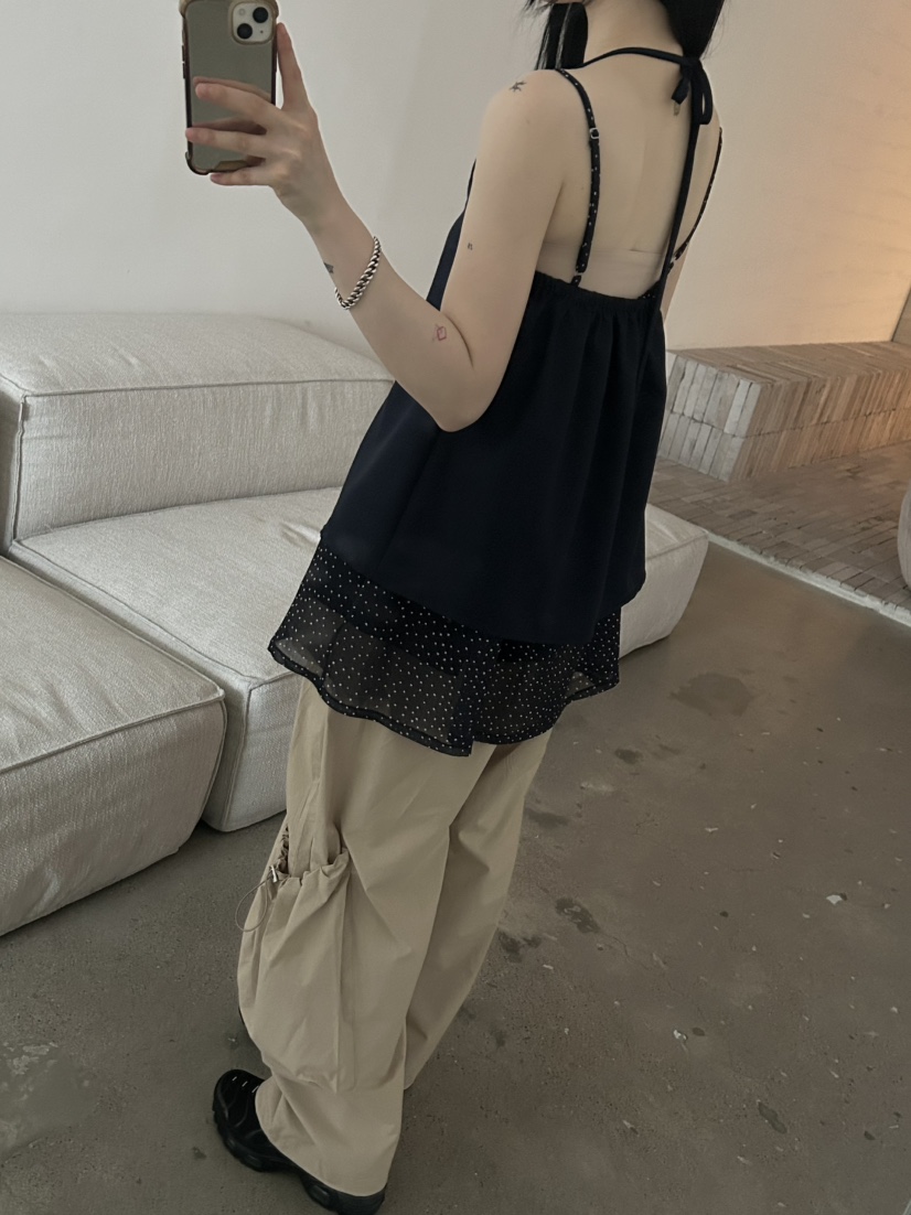 BUCKLE韓國直郵㊣東大門實拍女裝新品時尚休閑推薦吊帶背心BUCKLE吊帶/背心