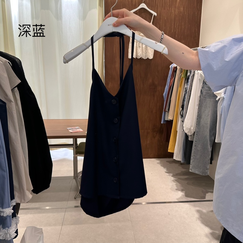 BUCKLE韓國直郵㊣東大門實拍女裝新品時尚休閑推薦吊帶背心BUCKLE吊帶/背心