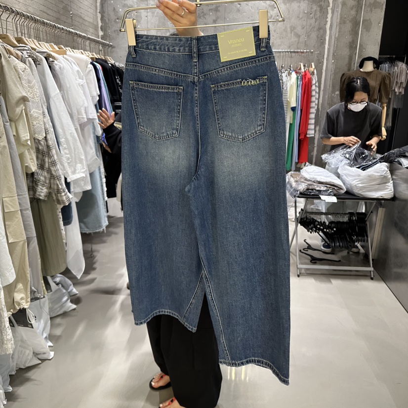 JUNI韓國直郵㊣東大門實拍女裝新品時尚休閑推薦人氣牛仔褲my juni牛仔褲