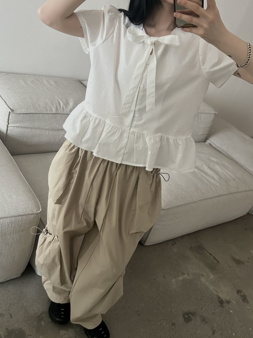 BUCKLE直郵韓國代購㊣女裝新品25春夏人氣推薦時尚休閑休閑褲BUCKLE休閑褲