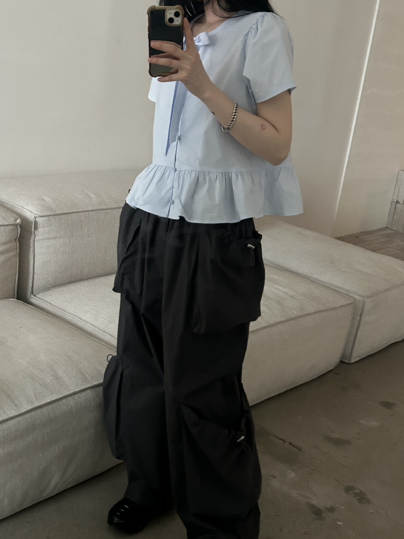 BUCKLE直郵韓國代購㊣女裝新品25春夏人氣推薦時尚休閑休閑褲BUCKLE休閑褲