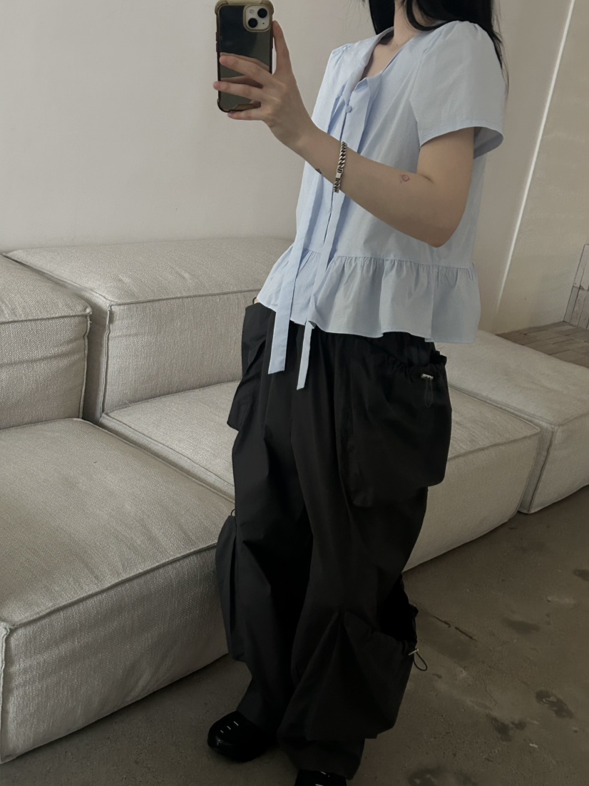 BUCKLE直郵韓國代購㊣女裝新品25春夏人氣推薦時尚休閑休閑褲BUCKLE休閑褲