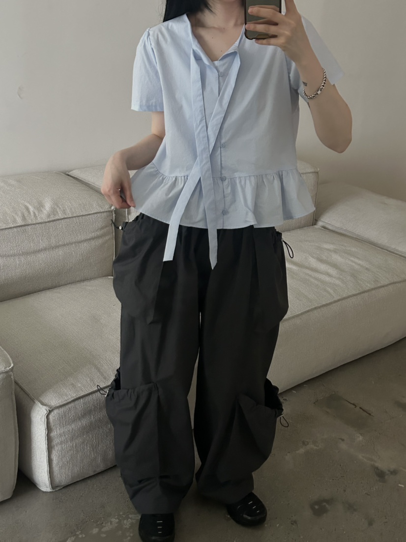 BUCKLE直郵韓國代購㊣女裝新品25春夏人氣推薦時尚休閑休閑褲BUCKLE休閑褲