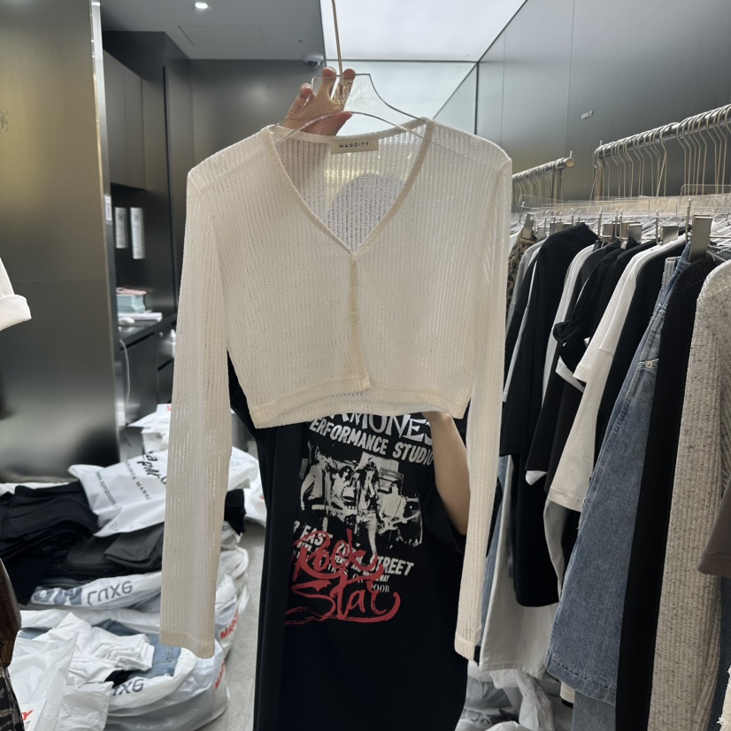 MADCITY韓國直郵㊣女裝新款熱賣25春夏時尚推薦休閑人氣針織衫MADCITY針織衫