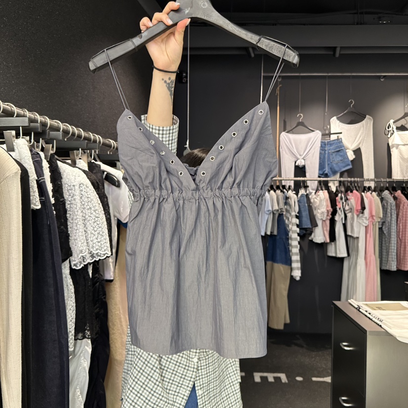 ELF-L韓國直郵㊣東大門實拍女裝新品時尚熱賣25春夏吊帶背心PROJECT ELF/ELF-L吊帶/背心