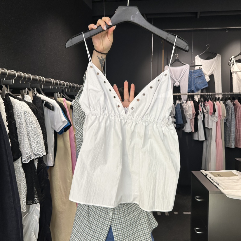 ELF-L韓國直郵㊣東大門實拍女裝新品時尚熱賣25春夏吊帶背心PROJECT ELF/ELF-L吊帶/背心圖色3