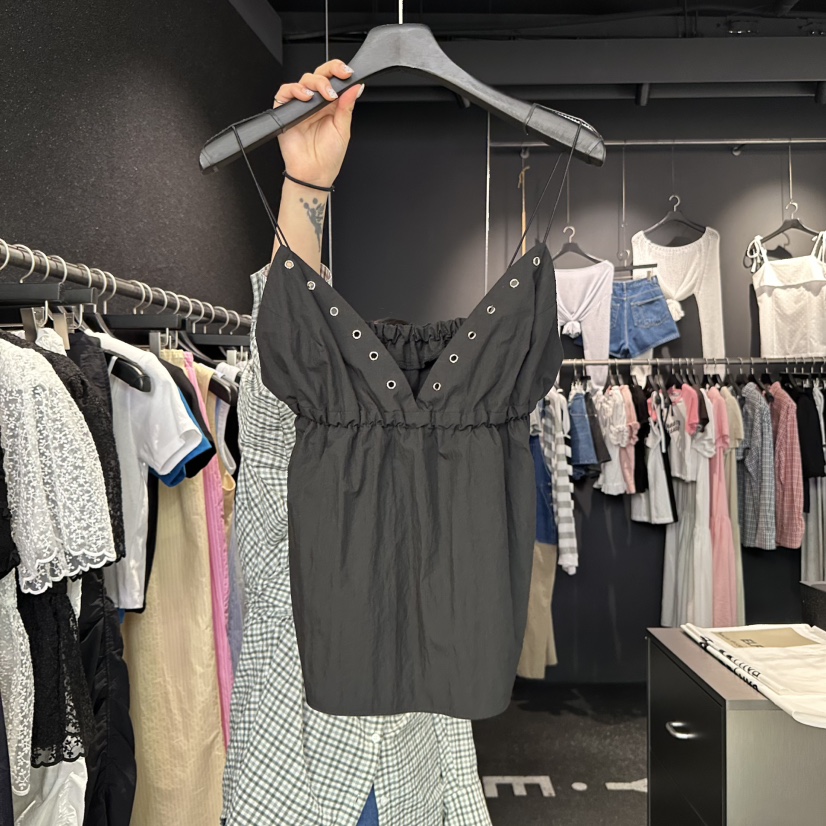 ELF-L韓國直郵㊣東大門實拍女裝新品時尚熱賣25春夏吊帶背心PROJECT ELF/ELF-L吊帶/背心圖色4