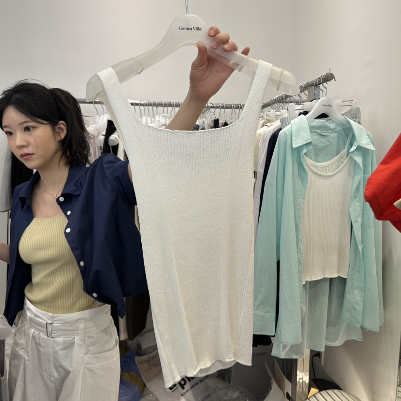 CREAM VILLA韓國㊣直郵東大門代購女裝新品人氣吊帶背心CREAMVILLA吊帶/背心