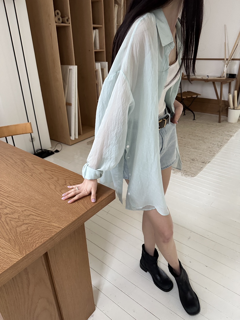 BOWIE韓國直郵㊣東大門實拍女裝新品熱賣推薦25春夏襯衫蕾絲衫BOWIE襯衫/蕾絲衫