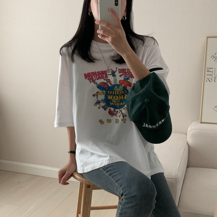 FROMJINI直郵韓國代購㊣女裝新品休閑25春夏推薦熱賣時尚T恤FROMJINIT恤