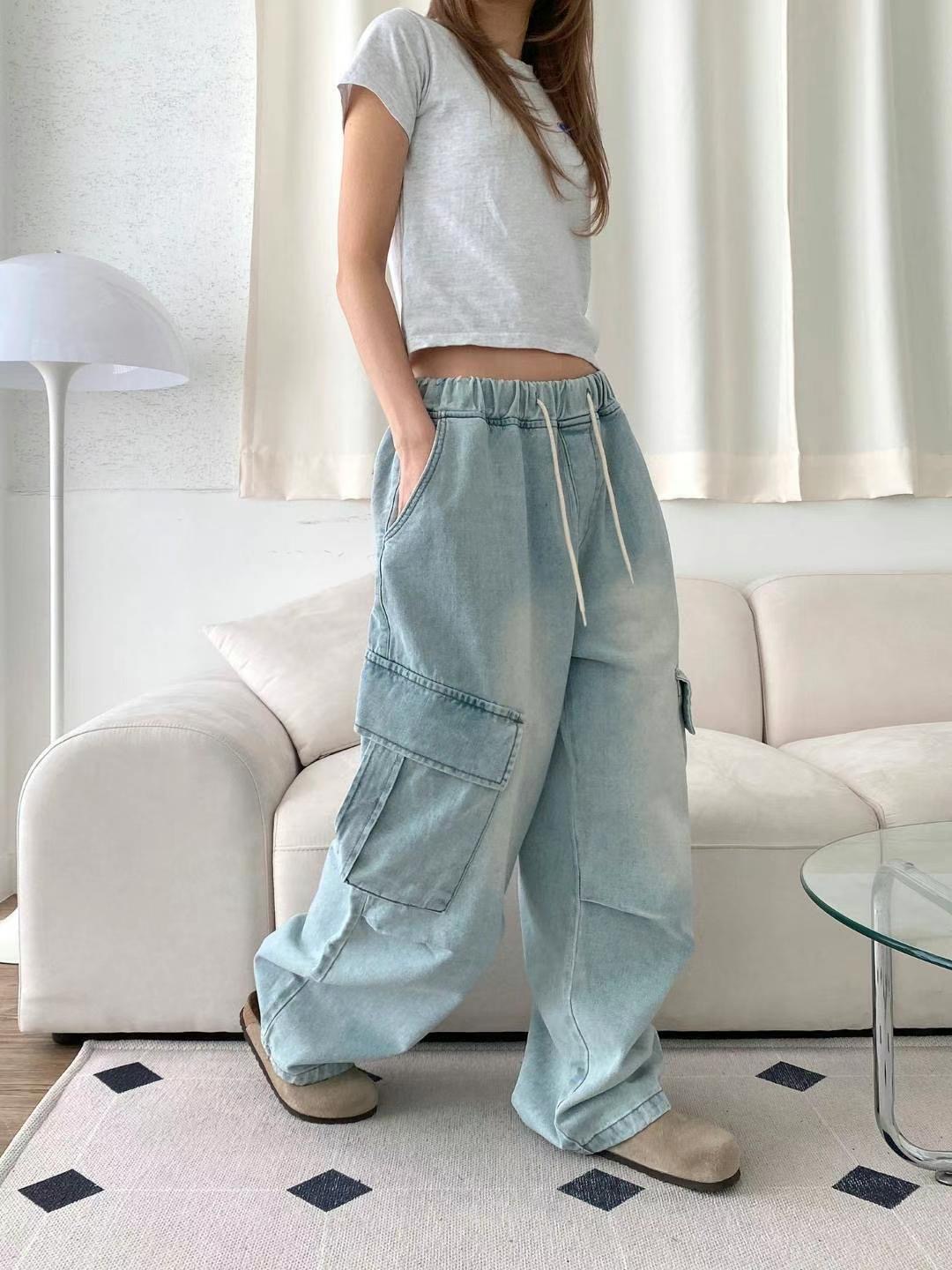 STYLE LAB韓國直郵㊣東大門實拍女裝新品25春夏熱賣休閑褲STYLE LAB休閑褲