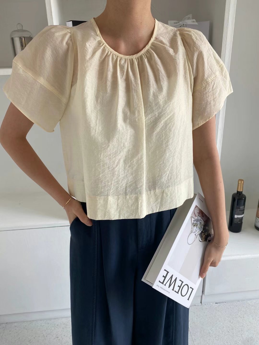 MARFA-말파-T韓國直郵㊣女裝新品推薦人氣25春夏襯衫蕾絲衫MARFA-T襯衫/蕾絲衫圖色3