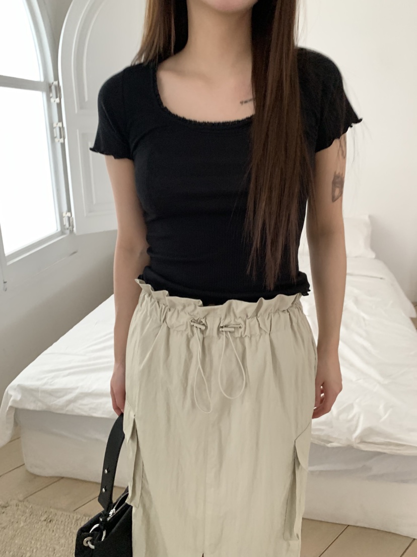 CEDARWOOD韓國㊣直郵東大門代購女裝新品休閑推薦人氣T恤蕾絲CEDARWOODT恤圖色2