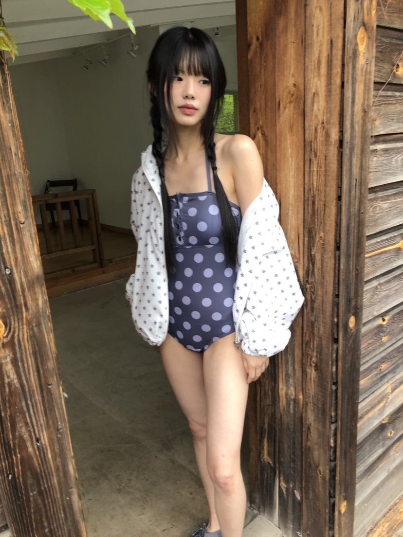 FLASH韓國直郵㊣東大門實拍女裝新品熱賣休閑推薦25春夏泳裝I LOVE ME泳裝