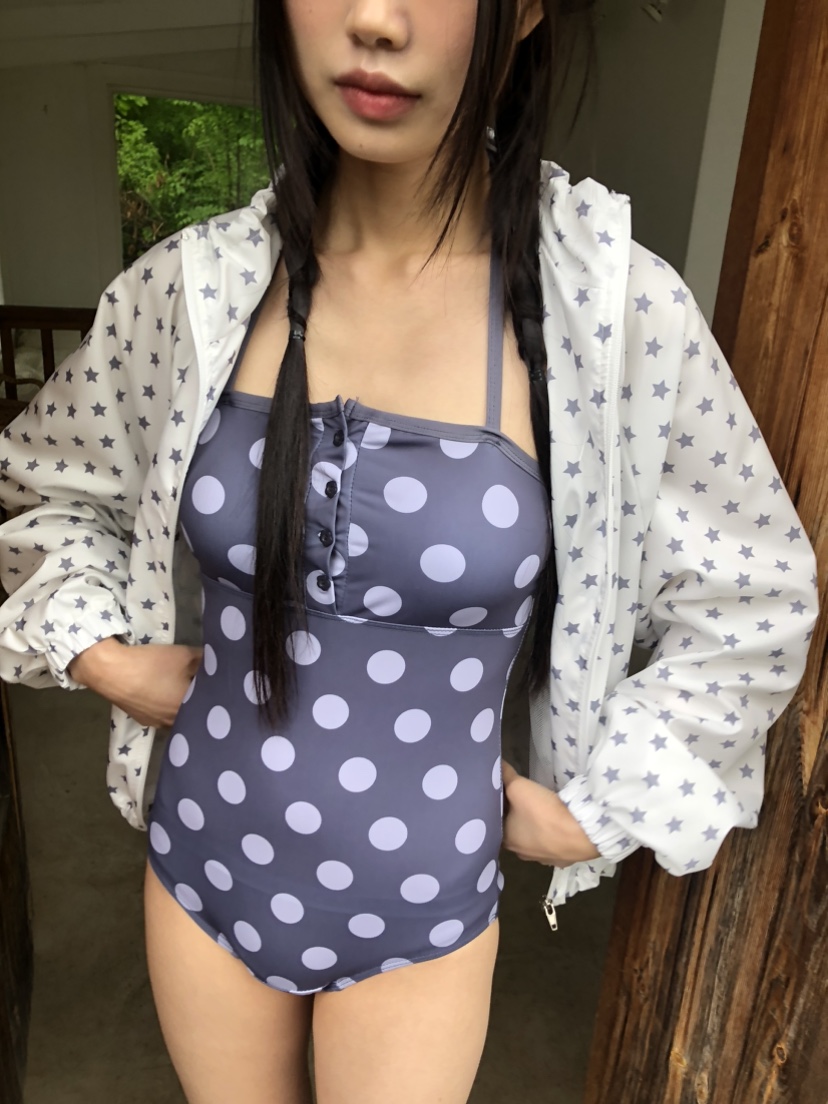 FLASH韓國直郵㊣東大門實拍女裝新品熱賣休閑推薦25春夏泳裝I LOVE ME泳裝