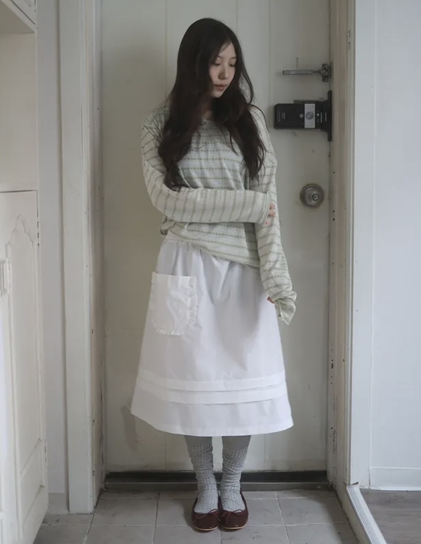 I I直郵韓國代購㊣女裝新款休閑時尚人氣半身裙中短裙口袋ITSSONG半身裙/中短裙