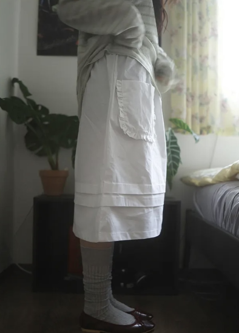 I I直郵韓國代購㊣女裝新款休閑時尚人氣半身裙中短裙口袋ITSSONG半身裙/中短裙