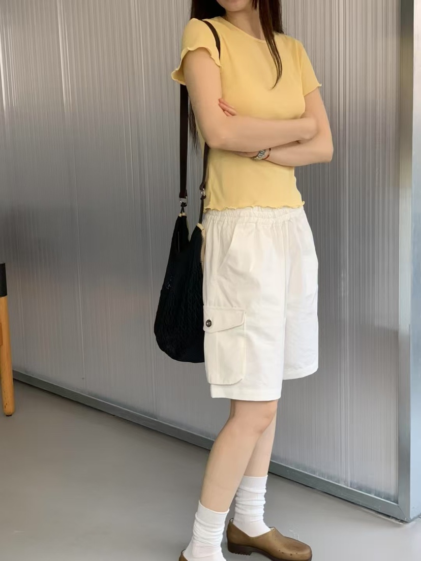 TAF韓國直郵㊣東大門實拍女裝新款人氣時尚推薦熱賣短褲綁帶TAF短褲