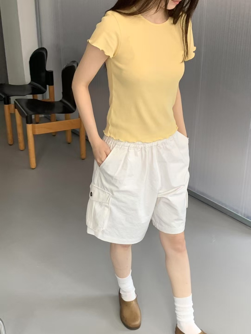 TAF韓國直郵㊣東大門實拍女裝新款人氣時尚推薦熱賣短褲綁帶TAF短褲