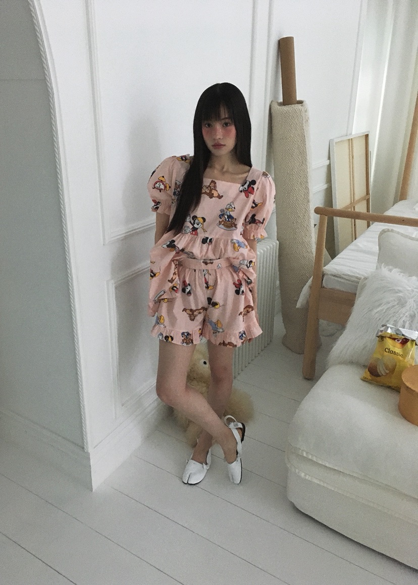 OURWAVE/OUR ROOM韓國直郵㊣東大門實拍女裝新款時尚睡衣兩件套Our Wave/Our Room睡衣
