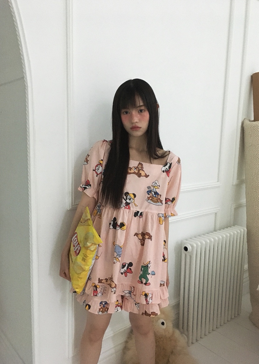 OURWAVE/OUR ROOM韓國直郵㊣東大門實拍女裝新款時尚睡衣兩件套Our Wave/Our Room睡衣