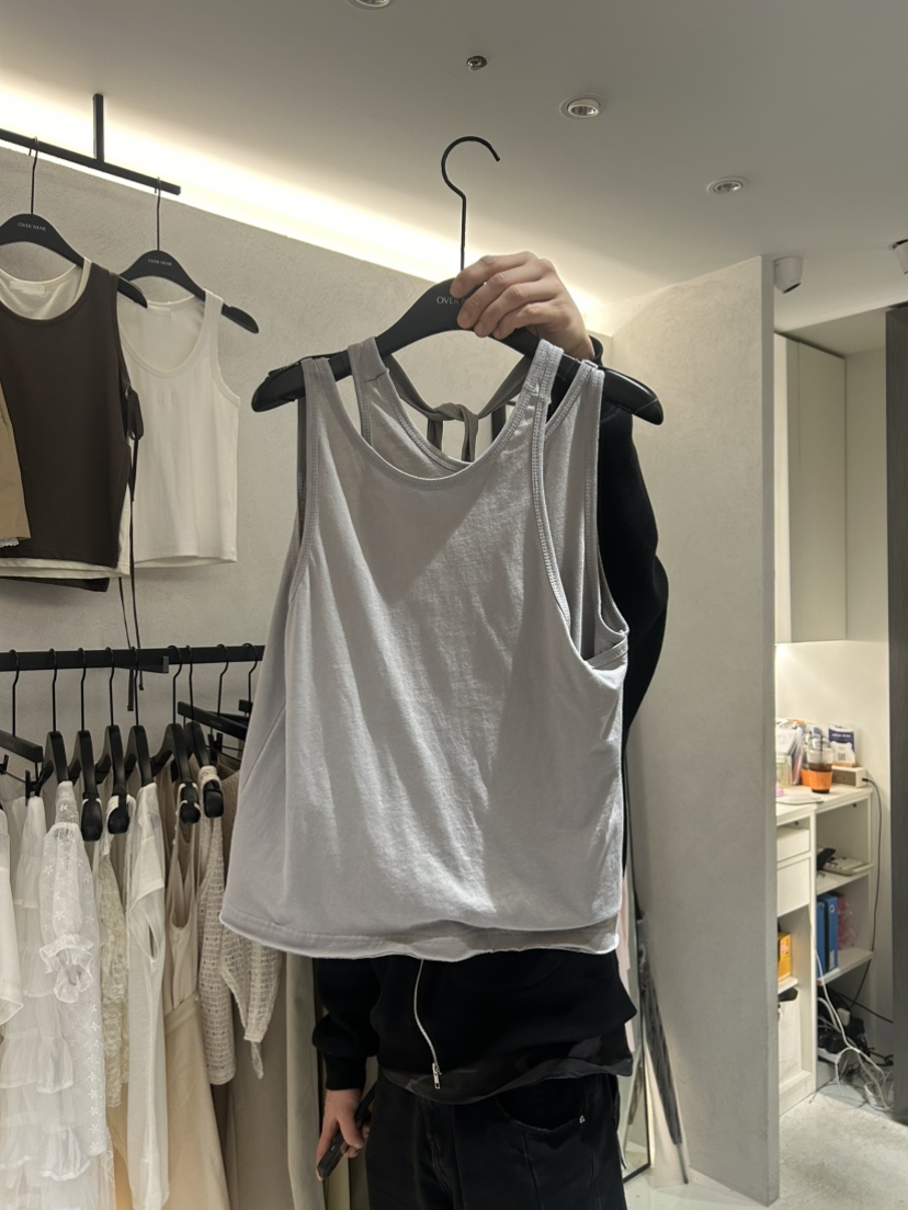 OVER NEAR韓國直郵㊣東大門實拍女裝新品時尚推薦吊帶背心OVER NEAR吊帶/背心圖色2