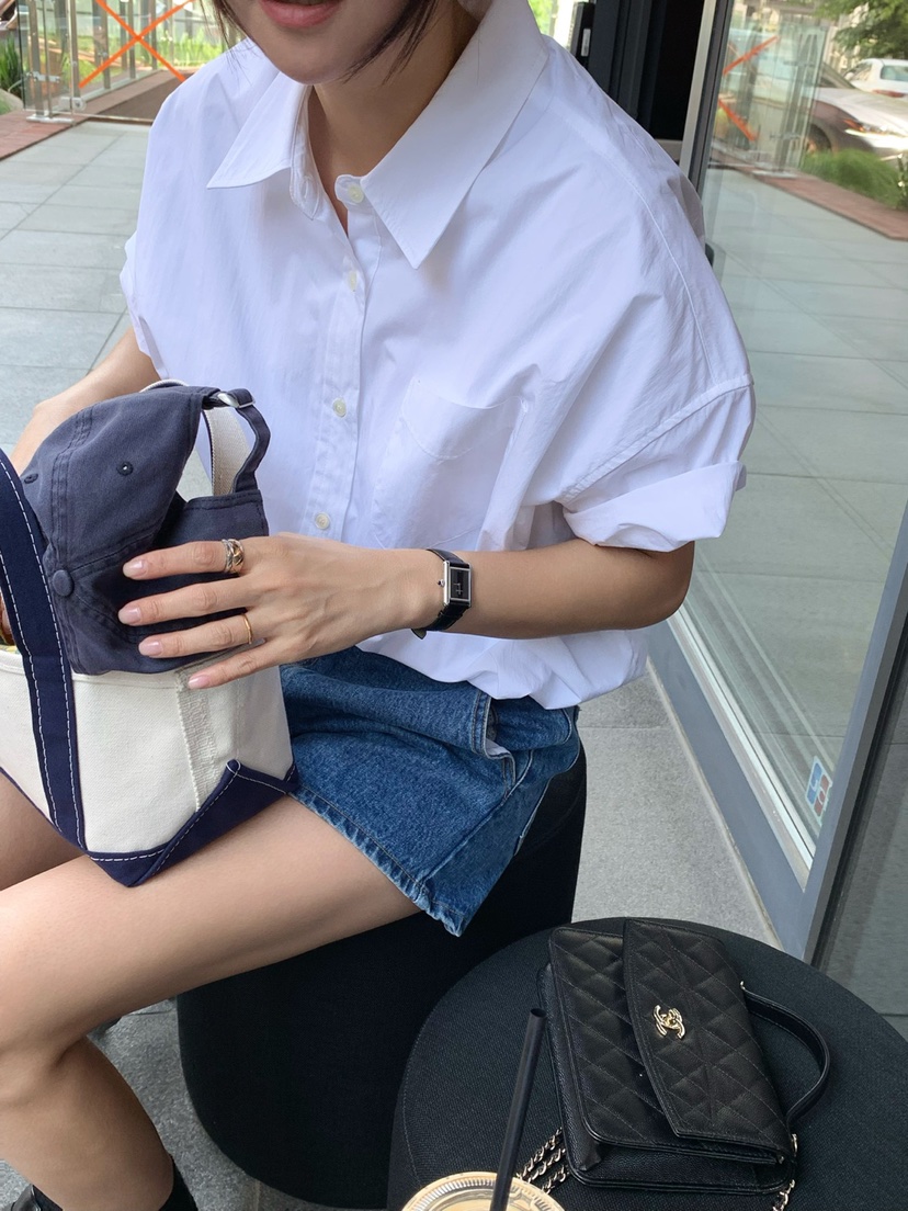 COURGETTE直郵韓國代購㊣女裝新品人氣推薦時尚休閑襯衫蕾絲衫COURGETTE襯衫/蕾絲衫