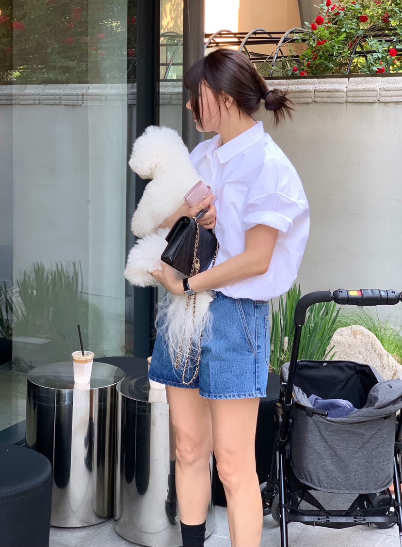 COURGETTE直郵韓國代購㊣女裝新品人氣推薦時尚休閑襯衫蕾絲衫COURGETTE襯衫/蕾絲衫
