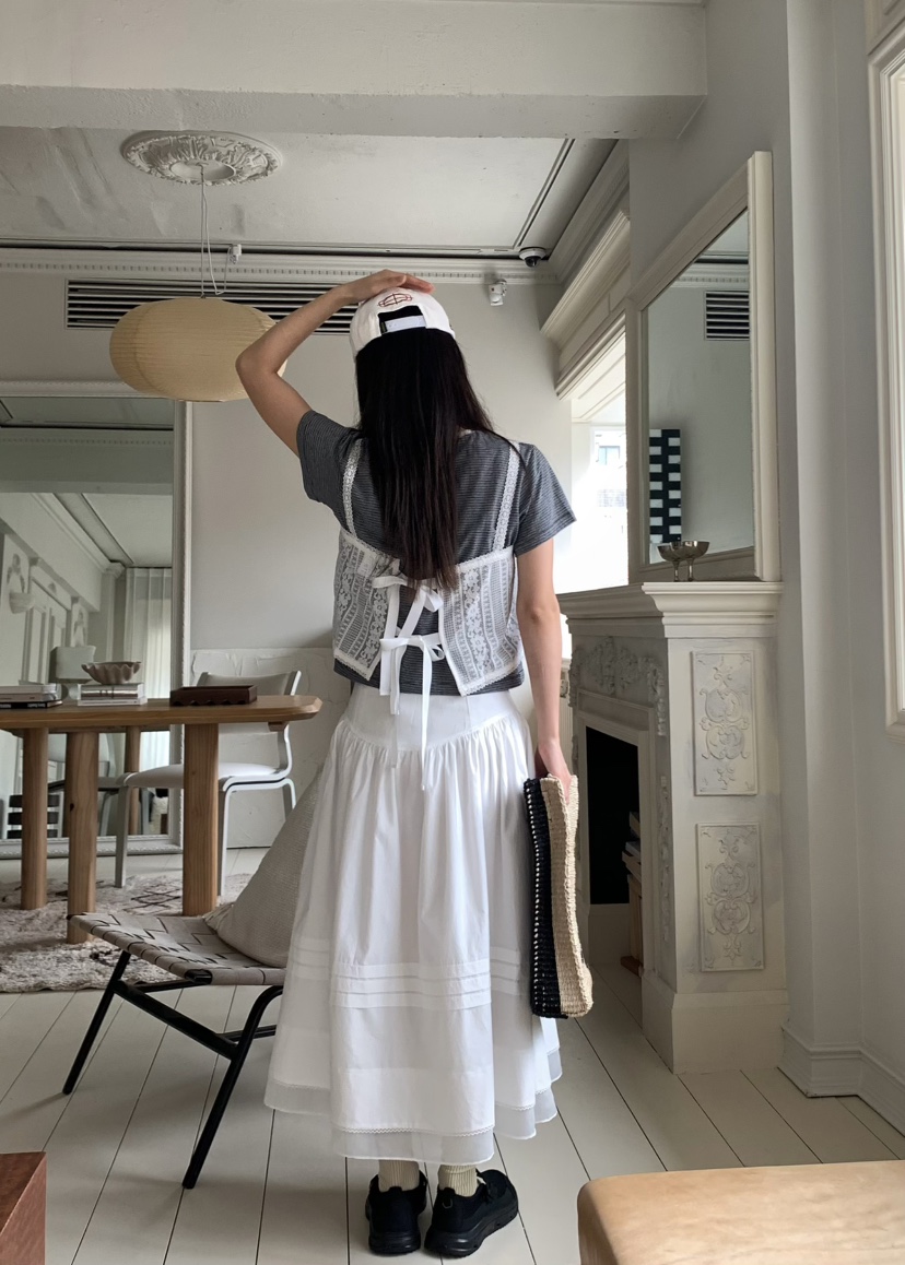 PEBBLE韓國直郵㊣東大門實拍女裝新品人氣推薦時尚25春夏T恤PEBBLE/LAYERT恤