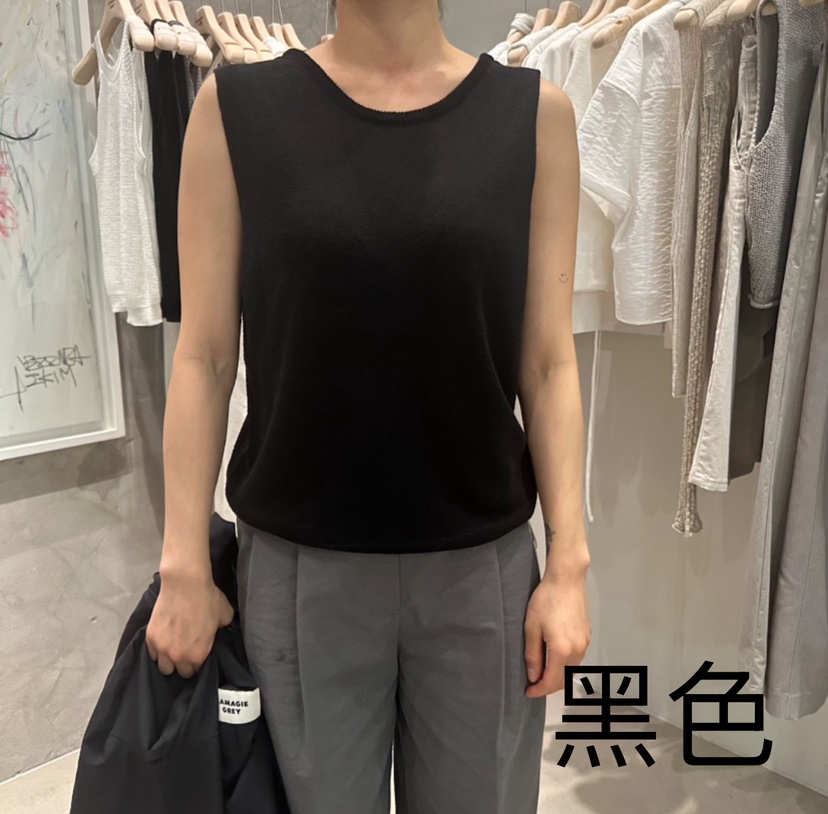 LAMAGIEPIE直郵韓國代購㊣女裝新款休閑25春夏時尚吊帶背心V領LAMAGIE GREY吊帶/背心圖色4