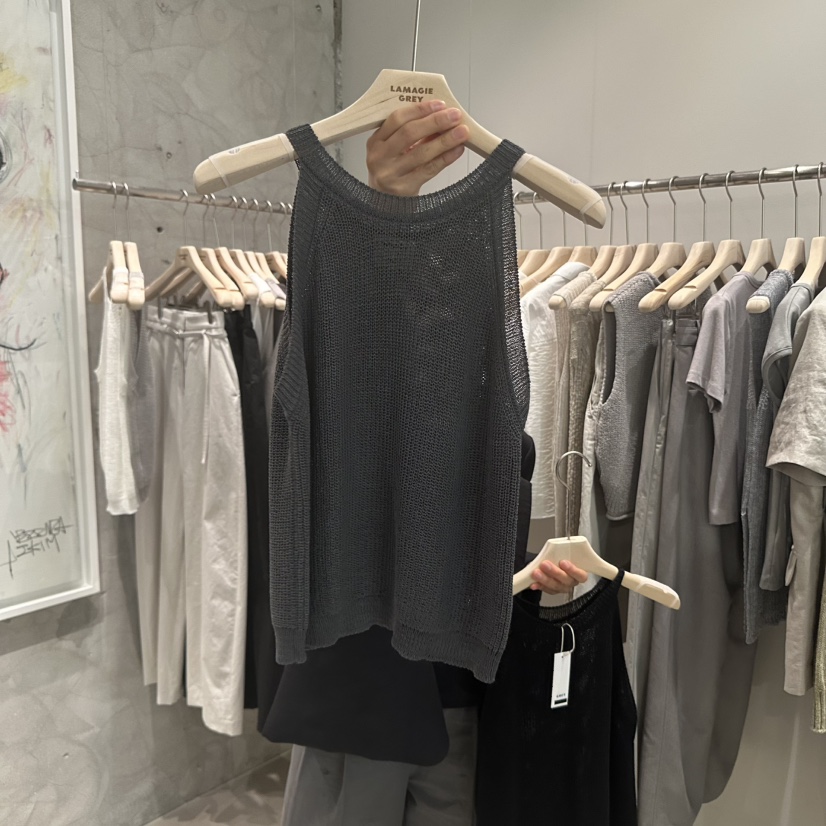LAMAGIEPIE韓國直郵㊣東大門實拍女裝新款熱賣休閑吊帶背心LAMAGIE GREY吊帶/背心圖色3