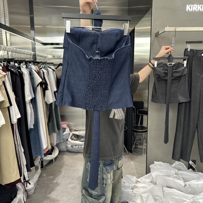 KIRKE韓國直郵㊣東大門實拍女裝新品時尚25春夏吊帶背心含腰帶KIRKE吊帶/背心