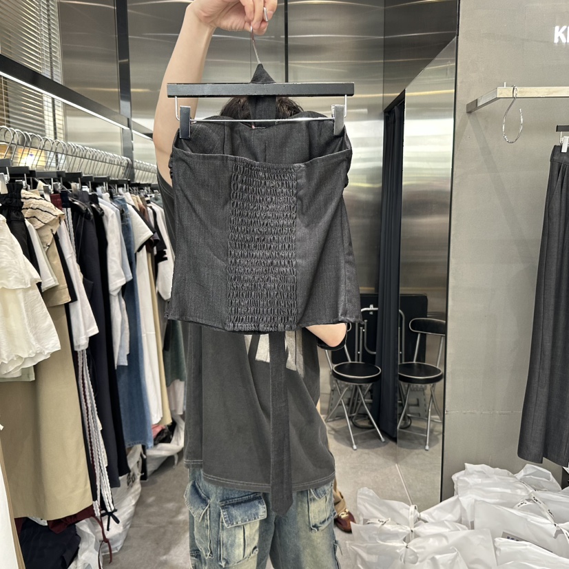 KIRKE韓國直郵㊣東大門實拍女裝新品時尚25春夏吊帶背心含腰帶KIRKE吊帶/背心