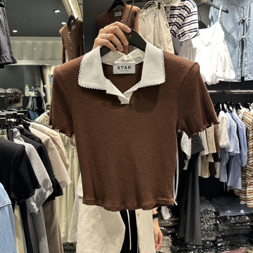 STAR-L韓國㊣直郵東大門代購女裝新品熱賣推薦人氣25春夏T恤STAR-LT恤圖色2