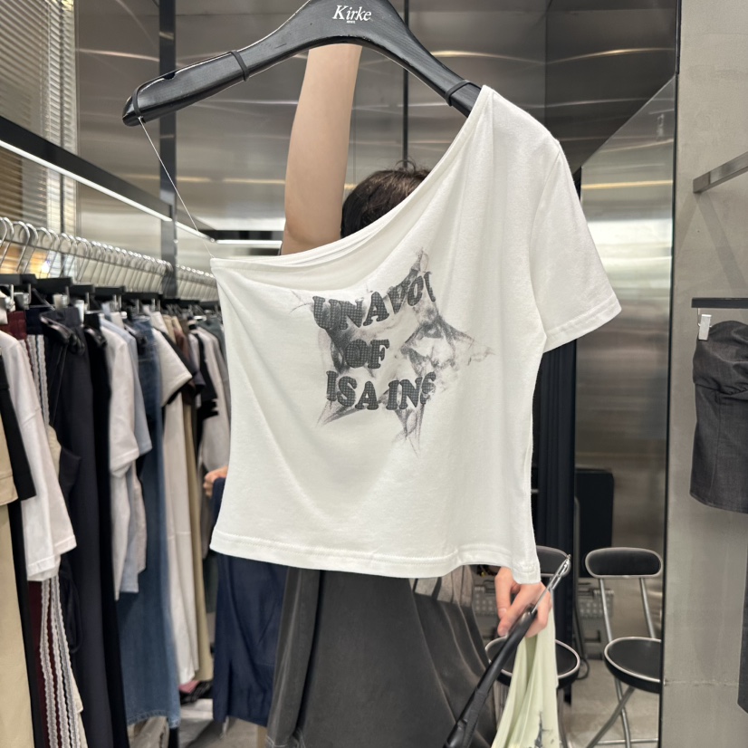KIRKE韓國直郵㊣東大門實拍女裝新品休閑25春夏時尚熱賣T恤KIRKET恤