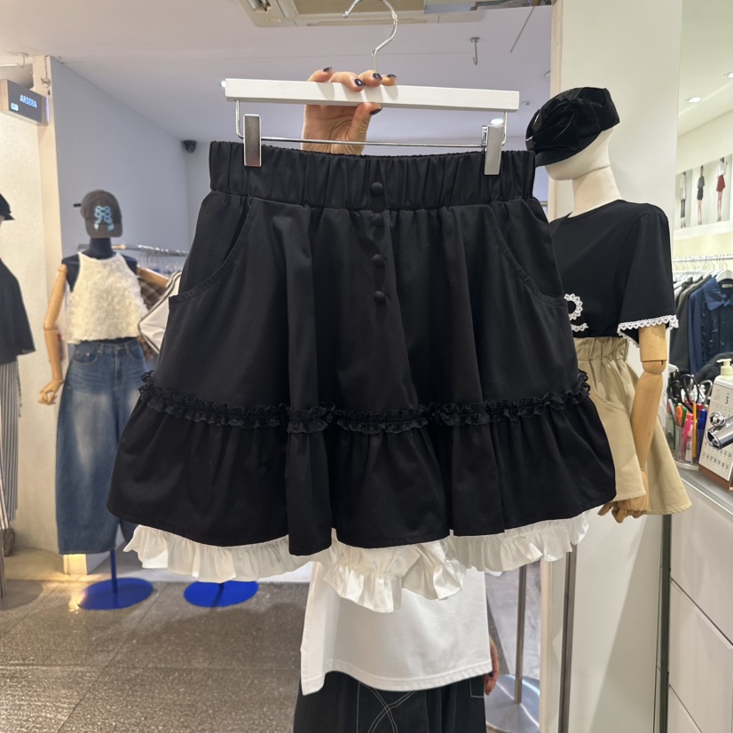 OREUM直郵韓國代購㊣女裝新款人氣熱賣25春夏休閑推薦時尚短裙OREUM短裙圖色2
